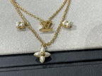 [Imperial] FLOWERGRAM GOLD MOP DOUBLE ROW NECKLACE