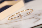 [Imperial] IDYLLE GOLD OPEN BRACELET DIAMOND PAVED