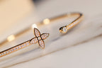 [Imperial] IDYLLE GOLD OPEN BRACELET DIAMOND PAVED