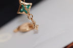 [Imperial] STAR AND SUN 4 MOTIF PINK GOLD MALACHITE BRACELET