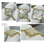 [Imperial] CLOVER 16 MOTIF WHITE MOP GOLD NECKLACE