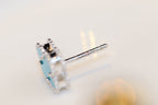 [Imperial] CLOVER MINI TURQUOISE SILVER STUD EARRINGS
