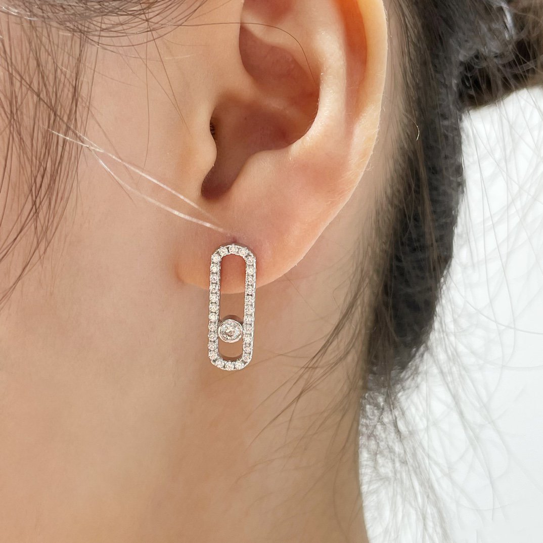 [Imperial] MOVE UNO STUD DIAMOND PAVED EARRINGS
