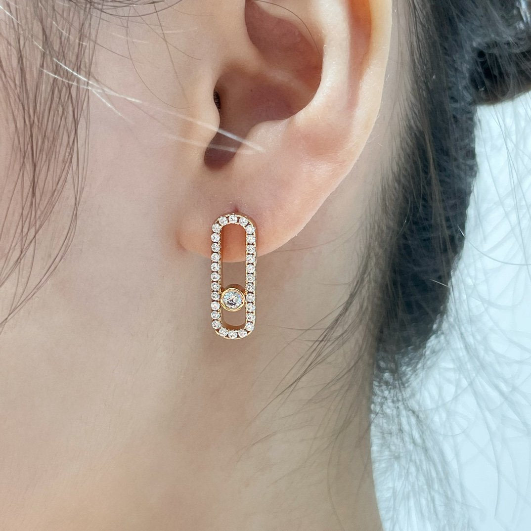 [Imperial] MOVE UNO STUD DIAMOND PAVED EARRINGS