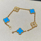 [Imperial]New CLOVER 5 MOTIF BLUE AGATE BRACELET COLLECTION
