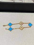 [Imperial]New CLOVER 5 MOTIF BLUE AGATE BRACELET COLLECTION