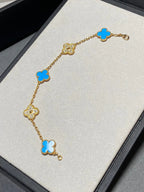 [Imperial]New CLOVER 5 MOTIF BLUE AGATE BRACELET COLLECTION