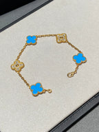 [Imperial]New CLOVER 5 MOTIF BLUE AGATE BRACELET COLLECTION