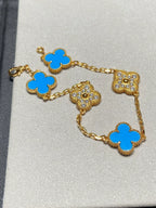 [Imperial]New CLOVER 5 MOTIF BLUE AGATE BRACELET COLLECTION