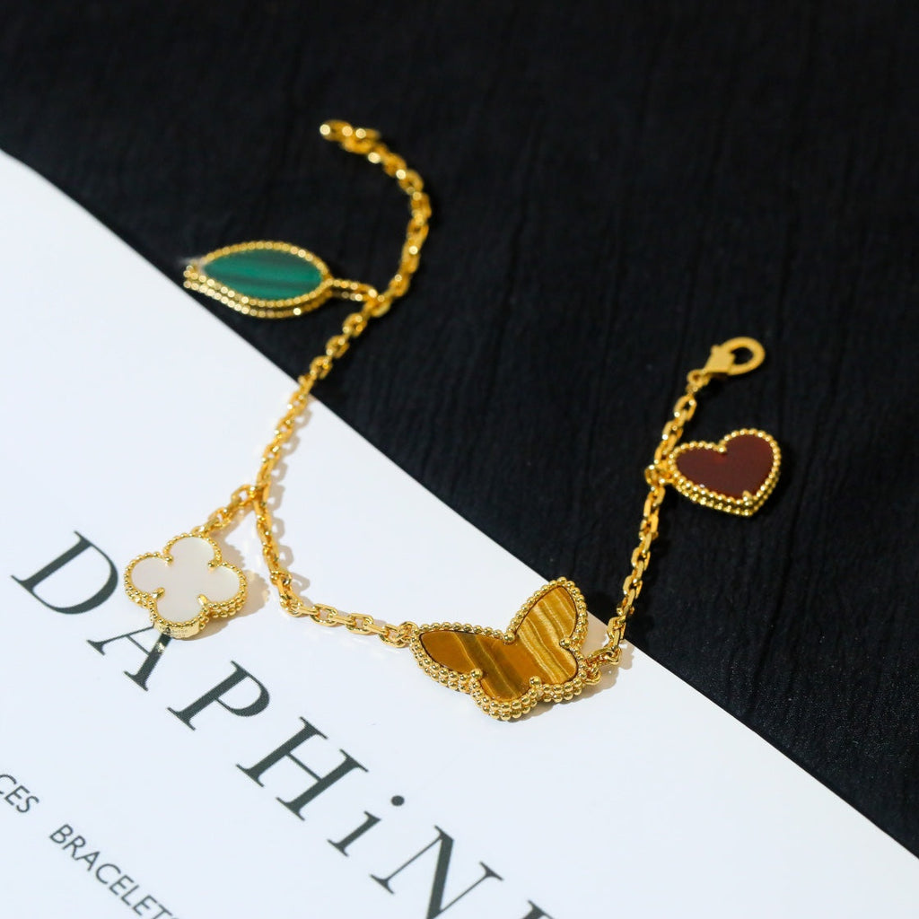 [Imperial] LUCKY SPRING 5 MOTIF GOLD BRACELET