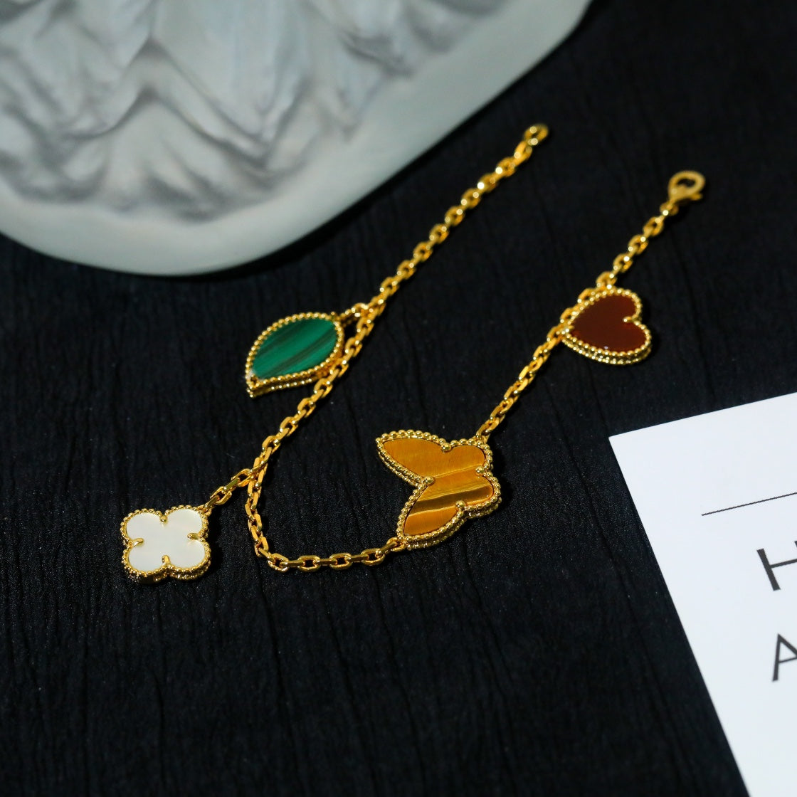 [Imperial] LUCKY SPRING 5 MOTIF GOLD BRACELET
