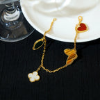 [Imperial] LUCKY SPRING 5 MOTIF GOLD BRACELET