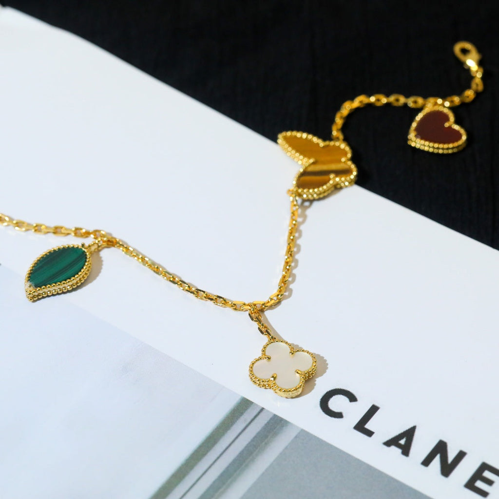 [Imperial] LUCKY SPRING 5 MOTIF GOLD BRACELET