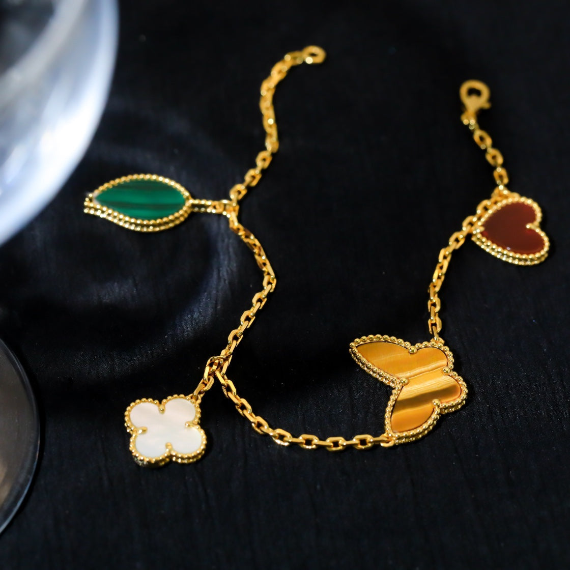 [Imperial] LUCKY SPRING 5 MOTIF GOLD BRACELET