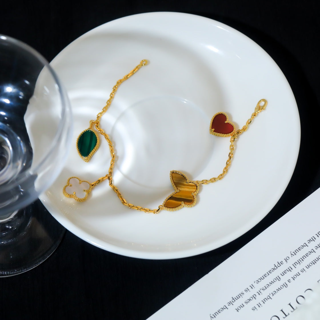 [Imperial] LUCKY SPRING 5 MOTIF GOLD BRACELET