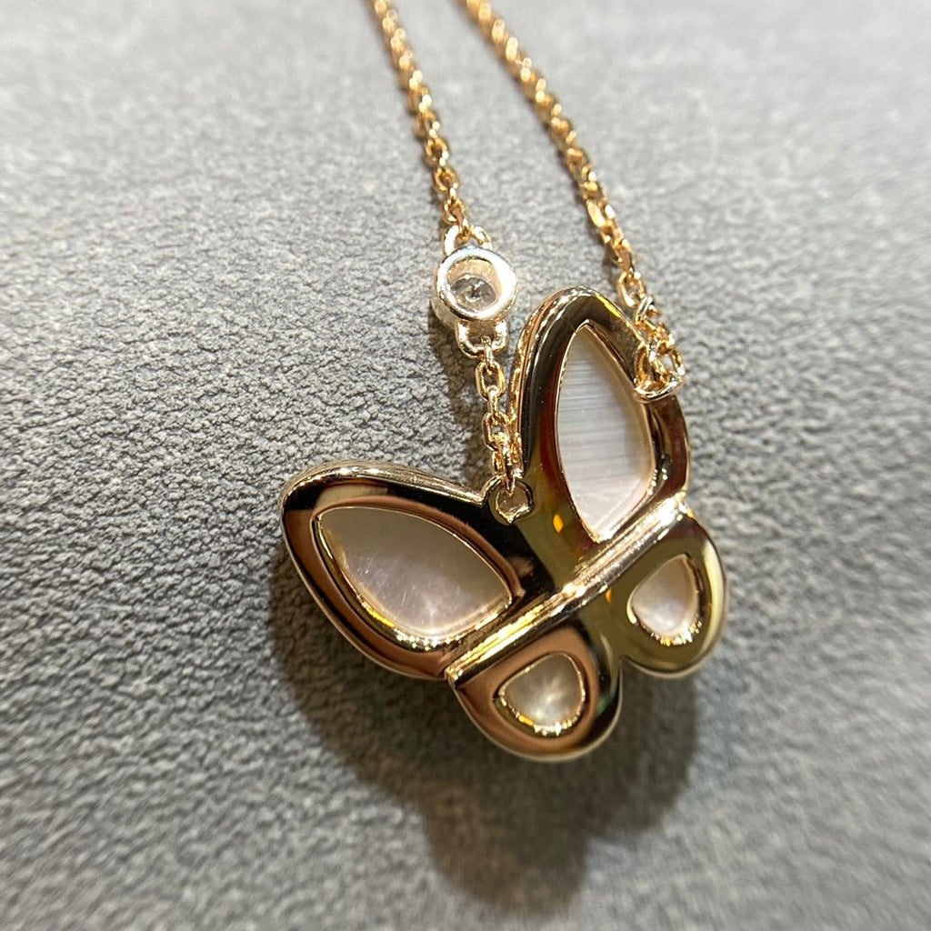 [Imperial] BUTTERFLY MOP DIAMOND NECKLACE