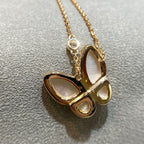 [Imperial] BUTTERFLY MOP DIAMOND NECKLACE