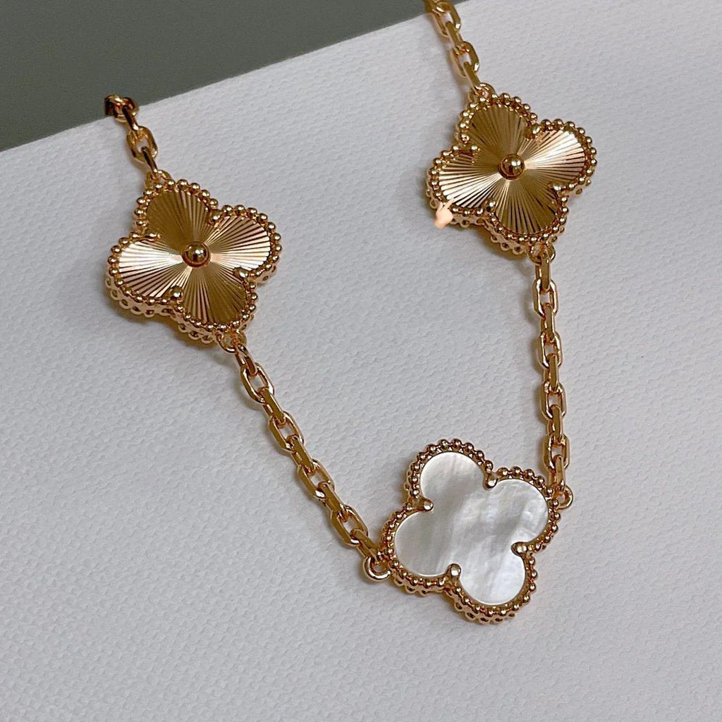 [Imperial]New CLOVER WHITE PEARL MOP 5 MOTIF BRACELET COLLECTION