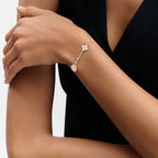 [Imperial] STAR AND SUN 4 MOTIF WHITE MOP PINK GOLD BRACELET