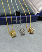 [Imperial] BEE LOVE DIAMOND PAVED 3 ROW NECKLACE