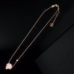 [Imperial] COLOR BLOSSOM PINK MOP SUN GOLD NECKLACE