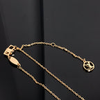 [Imperial] COLOR BLOSSOM PINK MOP SUN GOLD NECKLACE