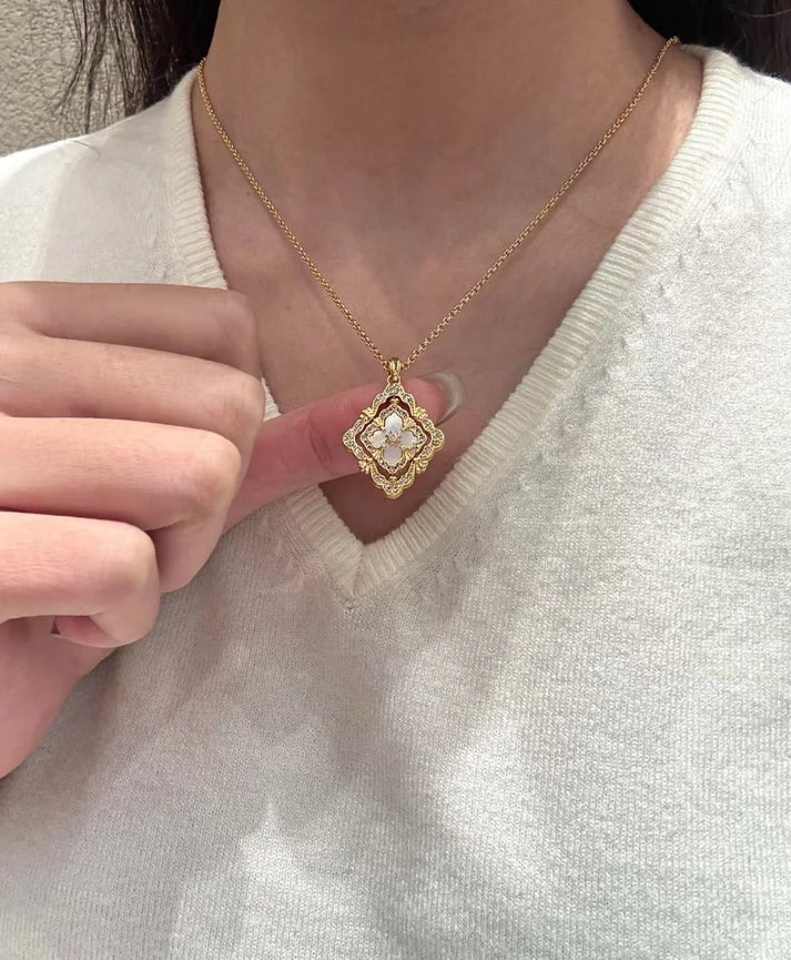 [Imperial] B.C.L ENAMEL ROTATING SINGLE-DIAMOND NECKLACE£¨Various colors£©