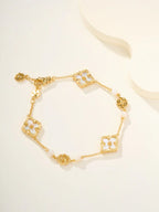 [Imperial]B.C.L ENAMELED Three-Flower Bracelet£¨Trumpet