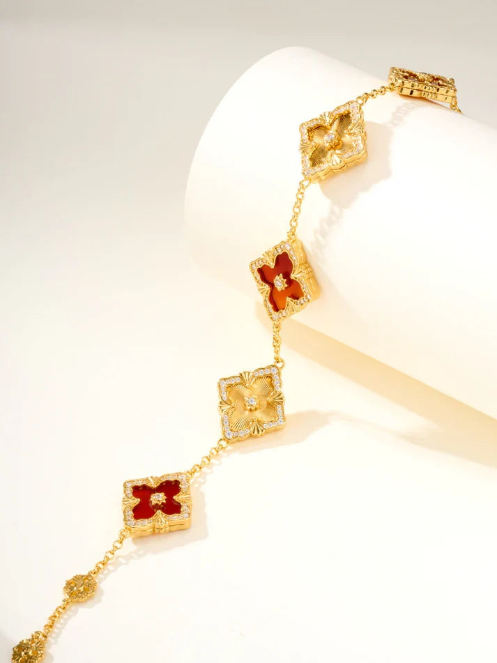 [Imperial]B.C.L ENAMELED Five-Flower Bracelet£¨Various Colors BIG SIZE