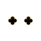 [Imperial] CLOVER MEDIUM 1 MOTIFS  ONYX STUD EARRINGS