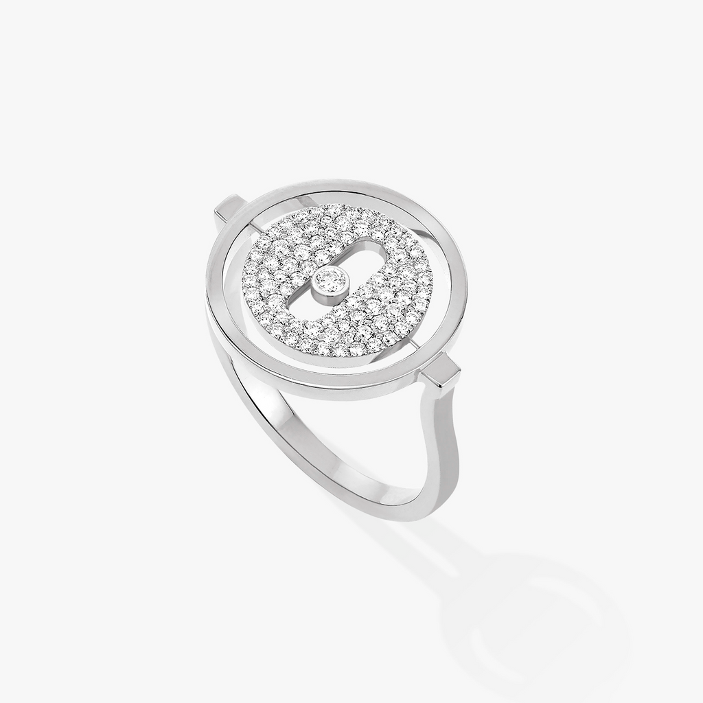[Imperial]  MOVE PAVED SILVER DIAMOND RING