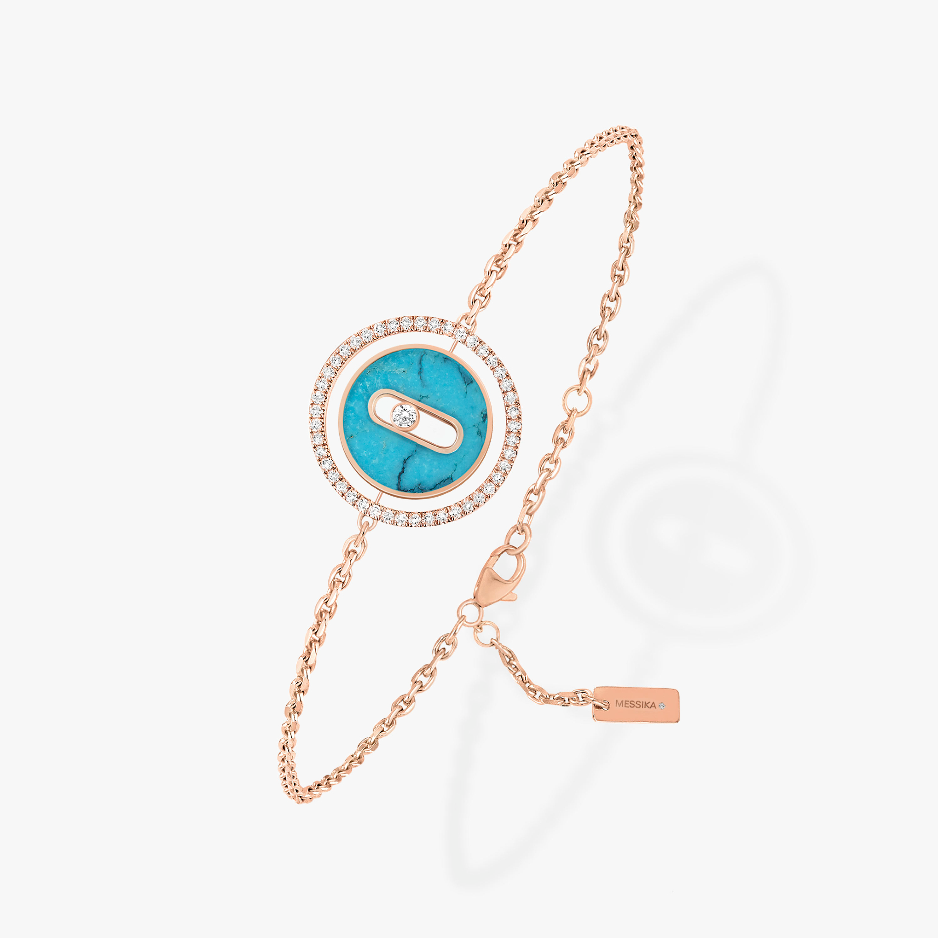 [Imperial]  MOVE TURQUOISE PINK GOLD DIAMOND BRACELET