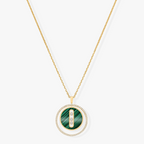 [Imperial]  MOVE 3 DIAMOND MALACHITE GOLD DIAMOND NECKLACE
