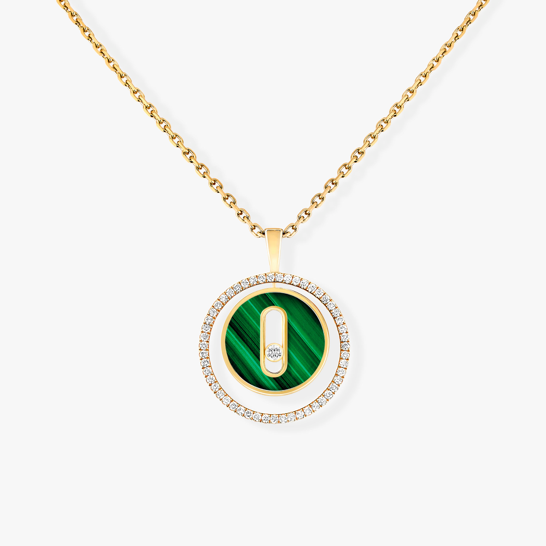 [Imperial]  MOVE 1 DIAMOND MALACHITE GOLD DIAMOND NECKLACE