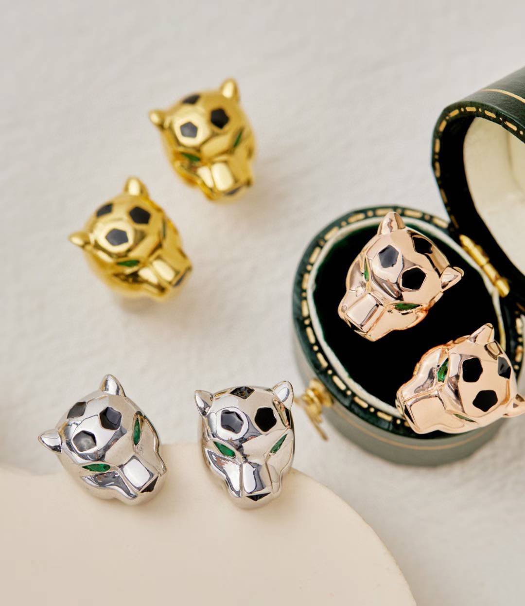 [Imperial] CHRRTAH-PRINT STUD EARRINGS, THREE COLORS