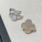 [Imperial] CLOVER LARGE (20mm) 1 MOTIFS WHITE MOP STUD EARRINGS