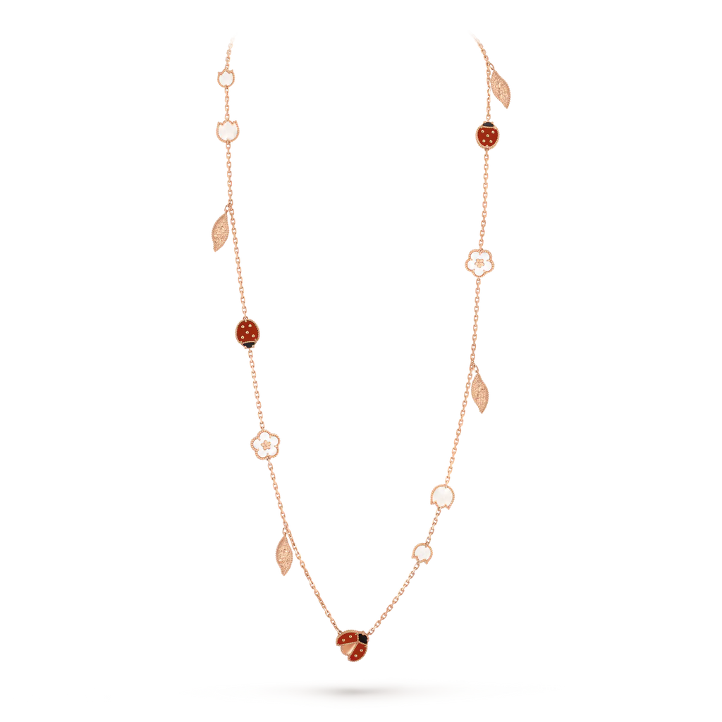 [Imperial] LUCKY SPRING 15 MOTIFS ROSE GOLD NECKLACE