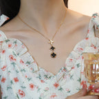 [Imperial] STAR AND SUN ONYX PINK GOLD NECKLACE