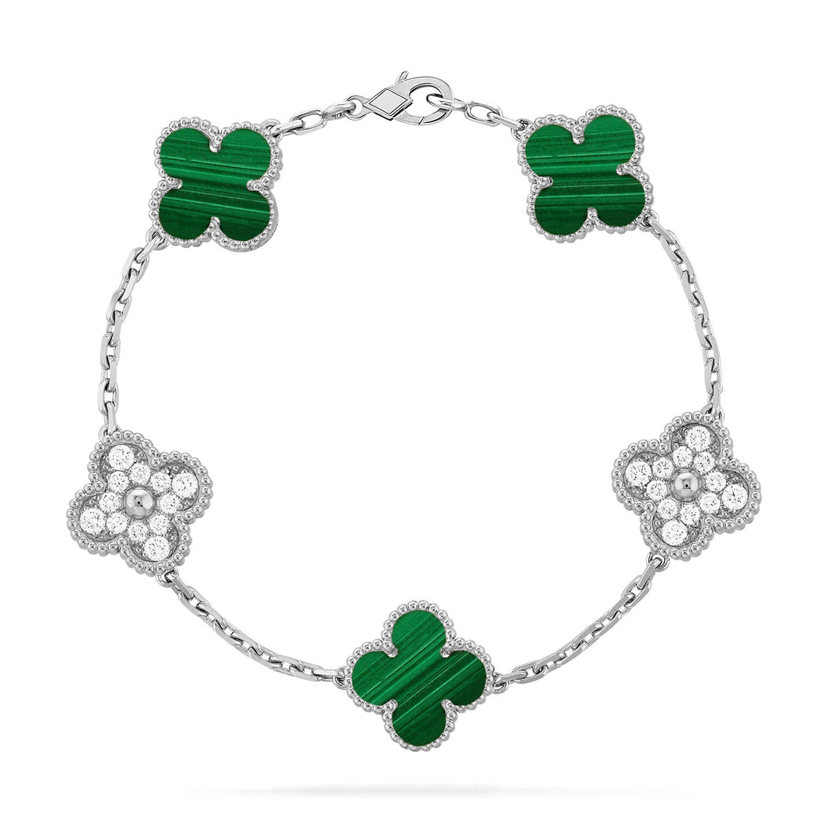 [Imperial]New  CLOVER 5 MOTIF MALACHITE BRACELET COLLECTION