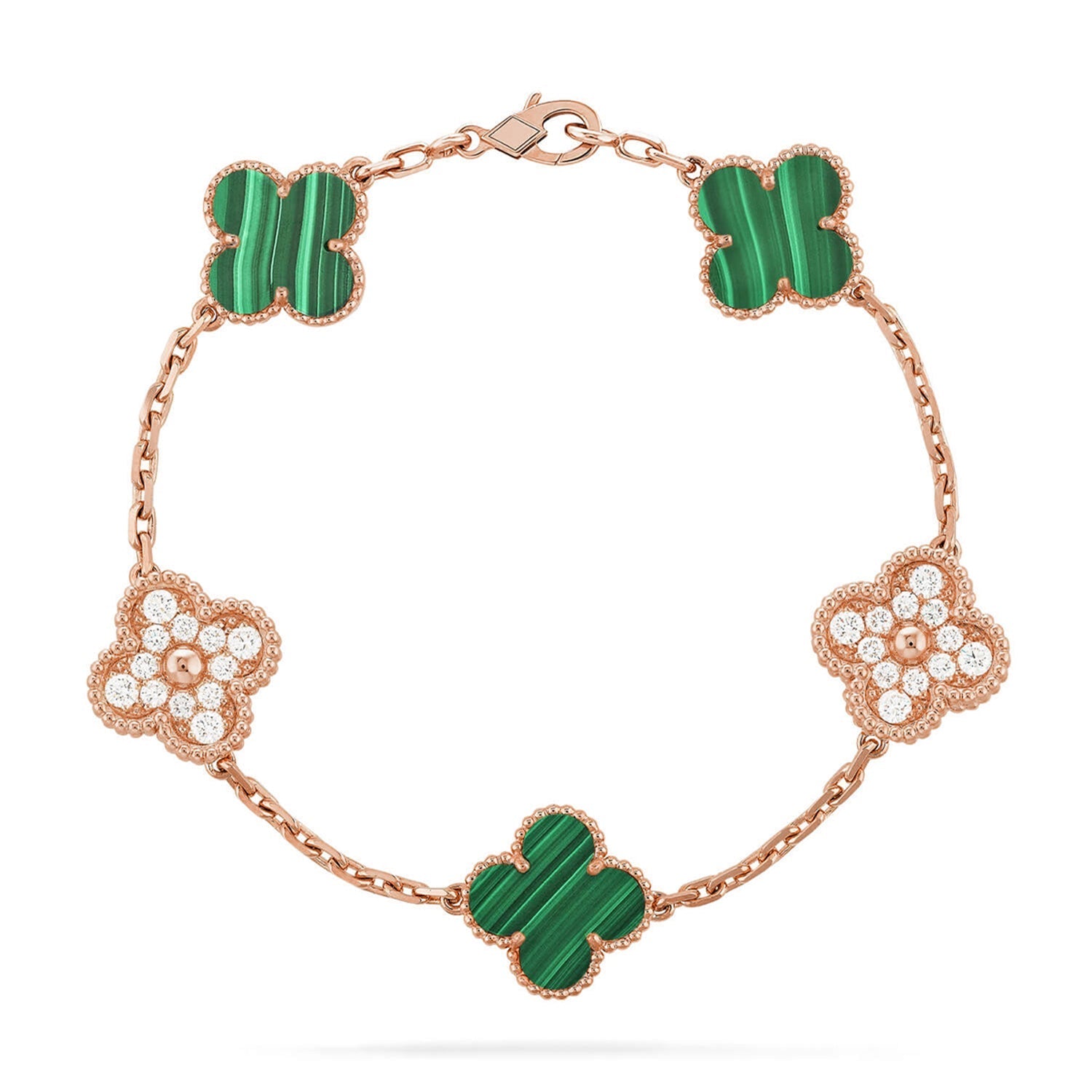 [Imperial]New  CLOVER 5 MOTIF MALACHITE BRACELET COLLECTION
