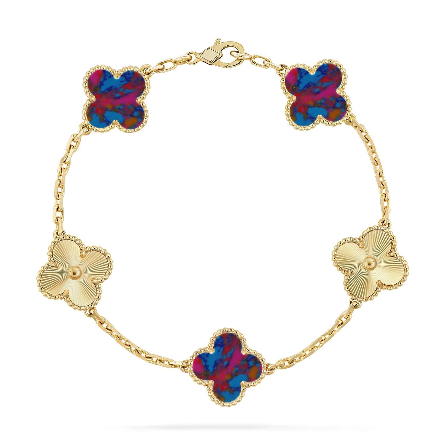 [Imperial]New CLOVER 5 MOTIF COLOR GEMSTONES BRACELET COLLECTION