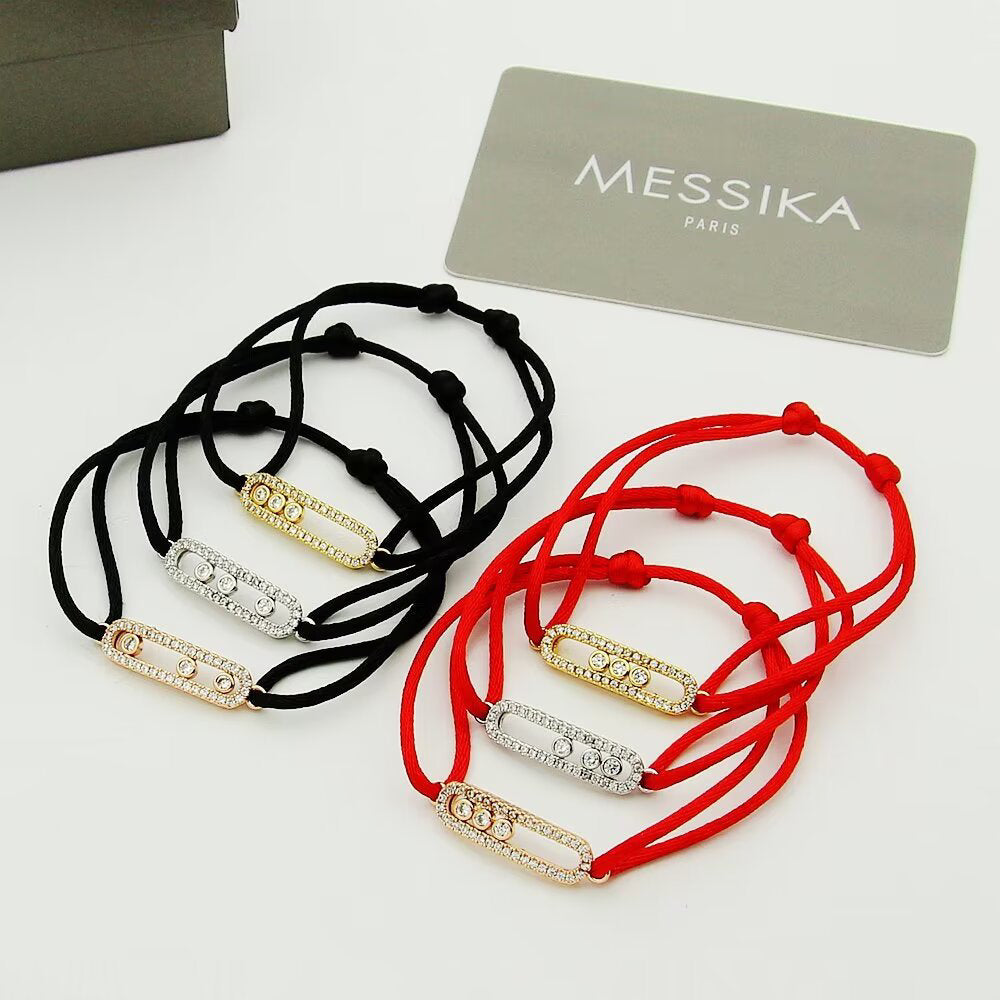 [Imperial] Messika Care(s) pink cord pavé bracelet