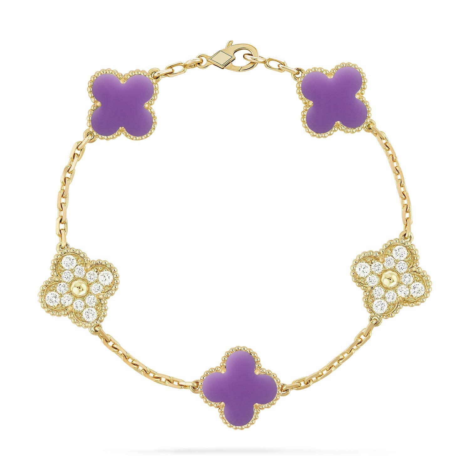 [Imperial]New CLOVER 5 MOTIF LIGHT PURPLE BRACELET COLLECTION