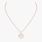 [Imperial]  MOVE 1 DIAMOND WHITE MOTHER OF PEARL PINK GOLD DIAMOND NECKLACE
