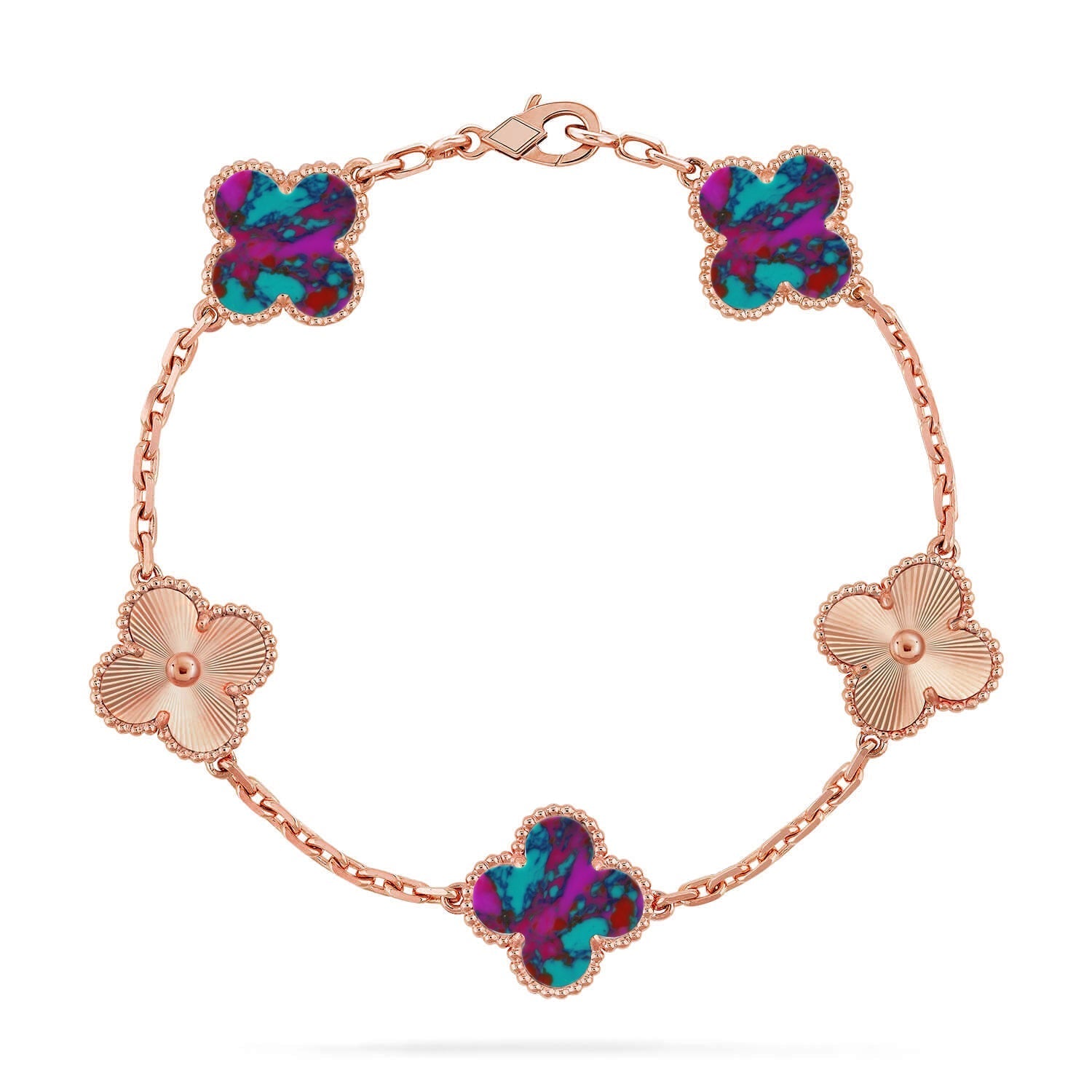 [Imperial]New CLOVER 5 MOTIF COLOR GEMSTONES BRACELET COLLECTION