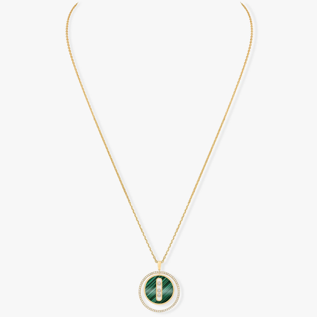 [Imperial]  MOVE 3 DIAMOND MALACHITE GOLD DIAMOND NECKLACE