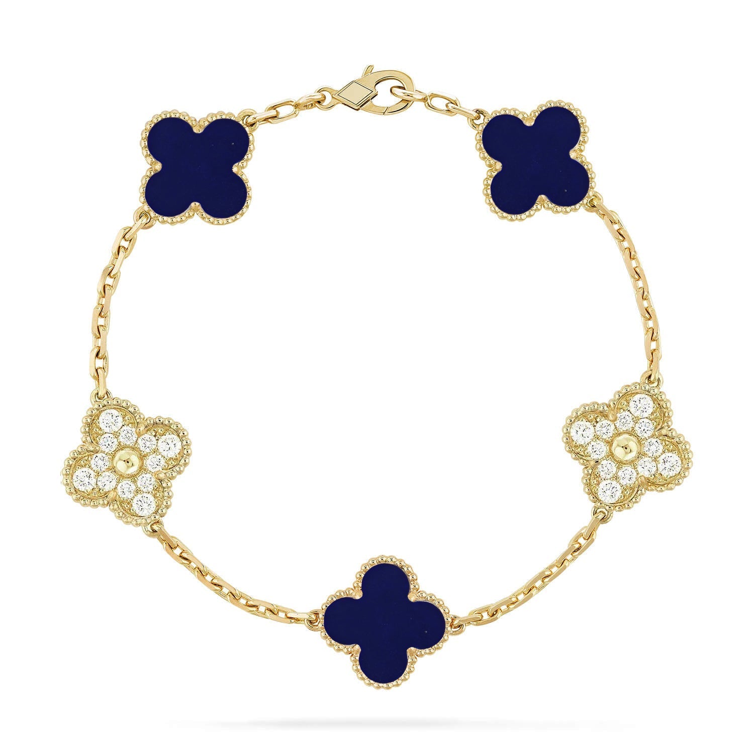 [Imperial]New CLOVER 5 MOTIF LAPIS LAZULI BRACELET COLLECTION