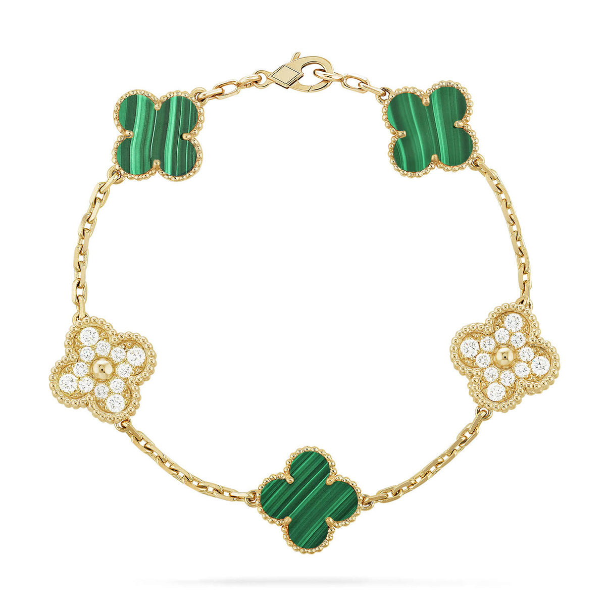 [Imperial]New  CLOVER 5 MOTIF MALACHITE BRACELET COLLECTION