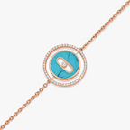 [Imperial]  MOVE TURQUOISE PINK GOLD DIAMOND BRACELET