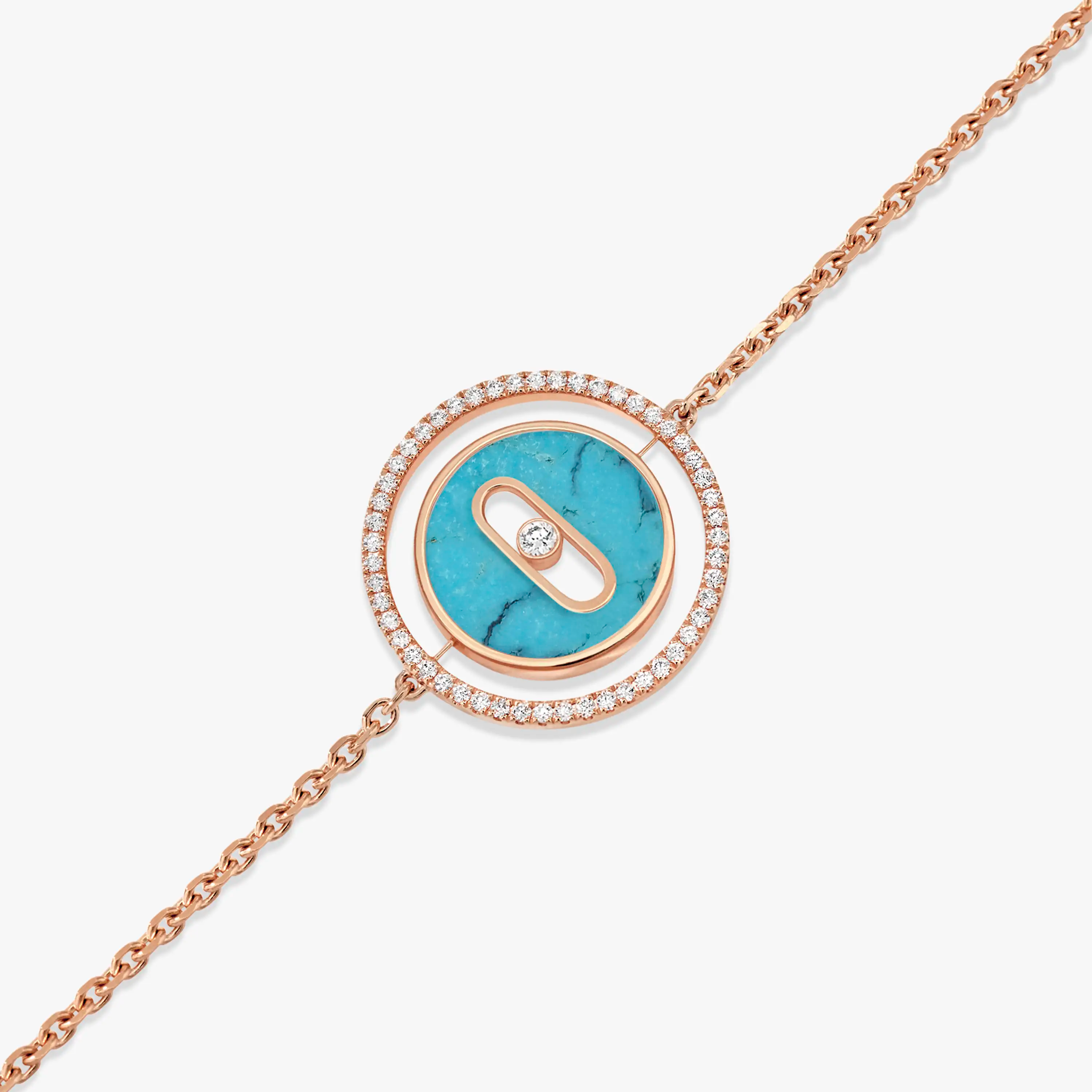 [Imperial]  MOVE TURQUOISE PINK GOLD DIAMOND BRACELET